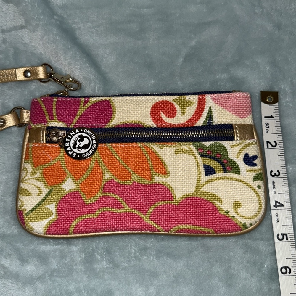 Spartina 449 Women's Floral Wristlet - Pink, Orange, Gold - Picture 16 of 16